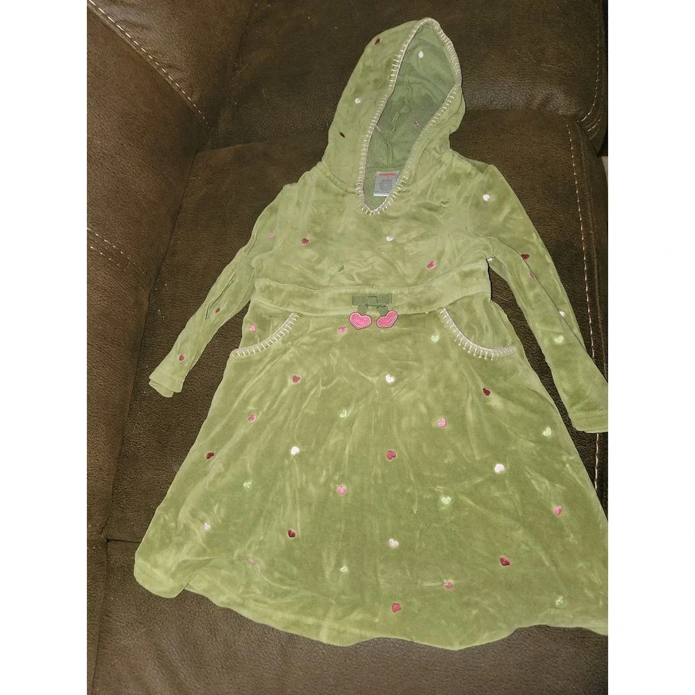 Gymboree gingerbread girl Christmas hooded green dress with pockets size 3‎